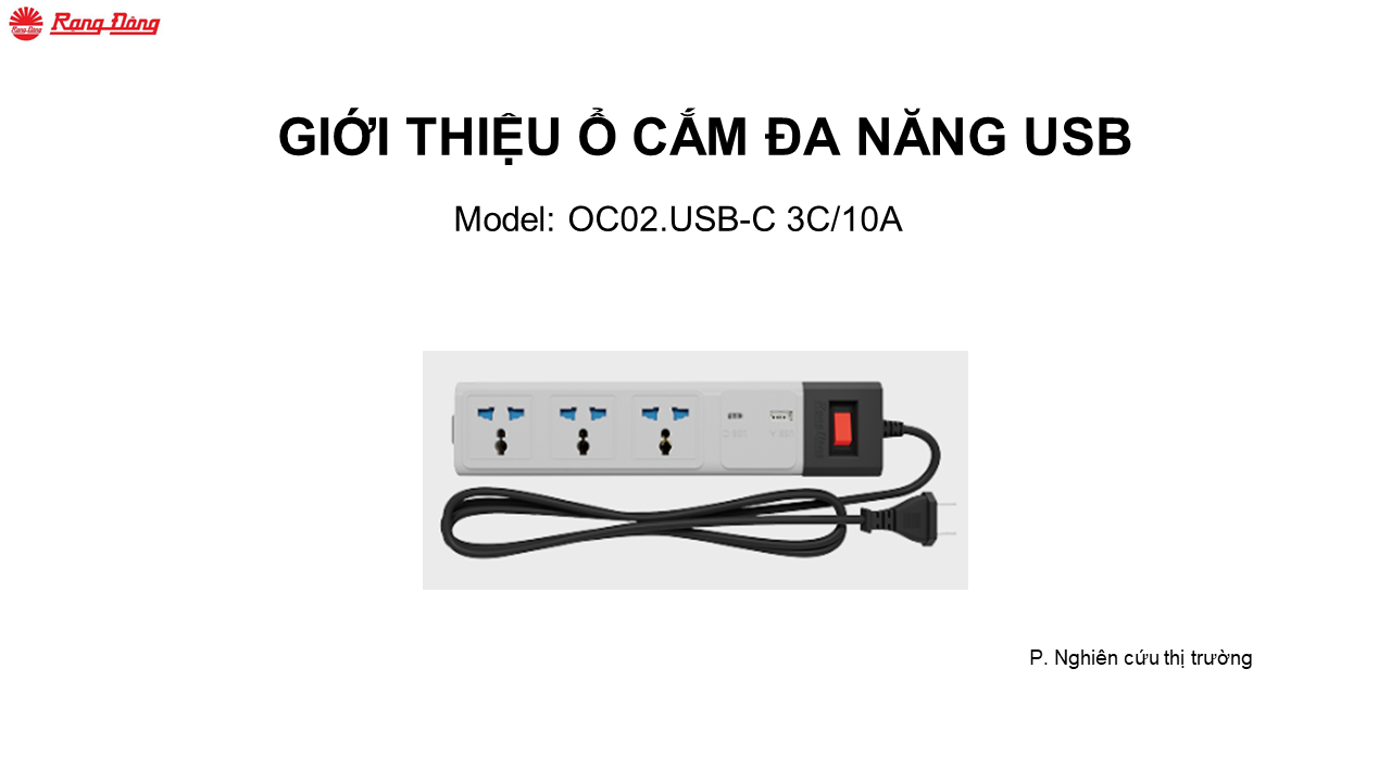 Bài 12.3 Đào tạo sản phẩm ổ cắm kéo dài OC02.USB C